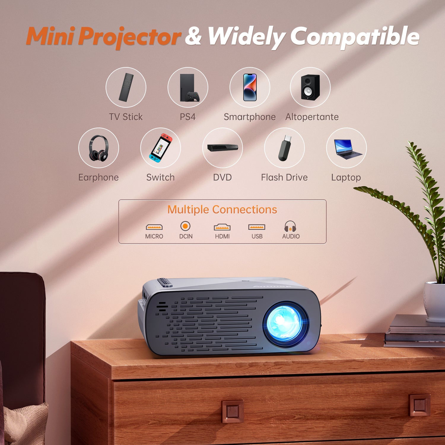 Projector VF290 800*480P 1000lumens(60Ansi)