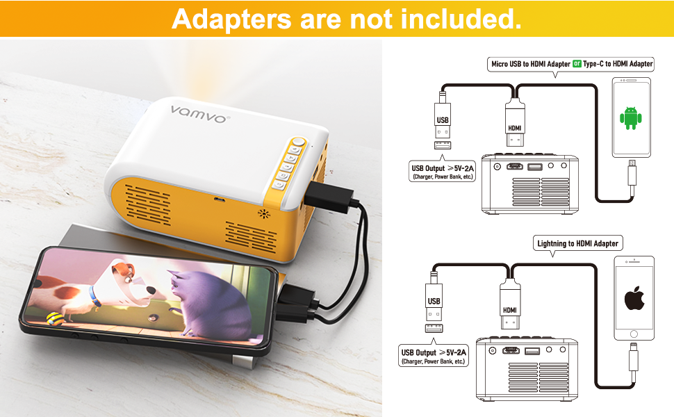 Projector VF210 800*480P 1000lumens(60Ansi)