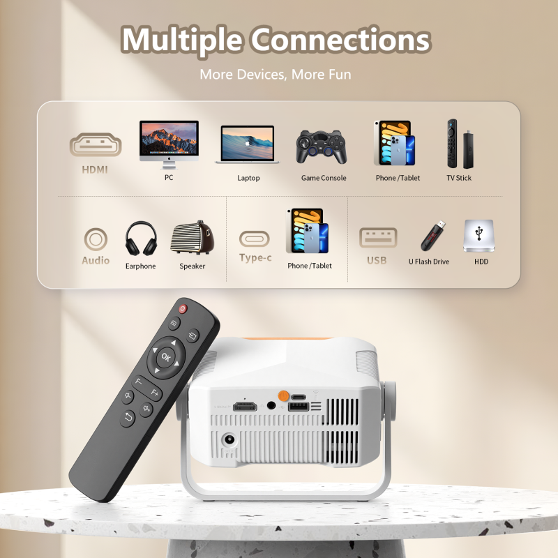 Projector VF250 1280*720P 1500lumens(120Ansi)