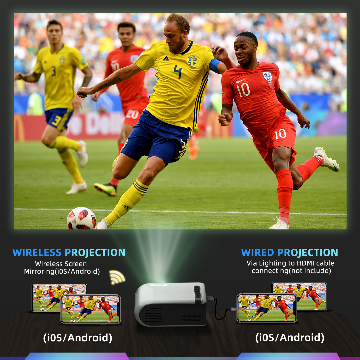 Projector VF210 800*480P 1000lumens(40Ansi)