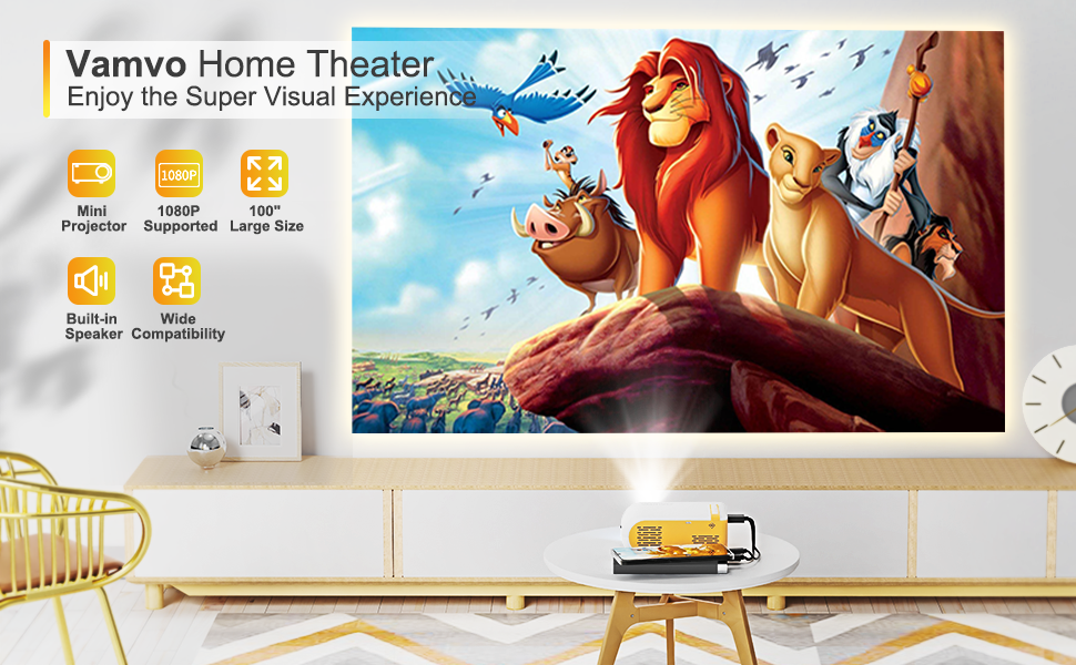 Projector VF210  800*480P  1000lumens(60Ansi)