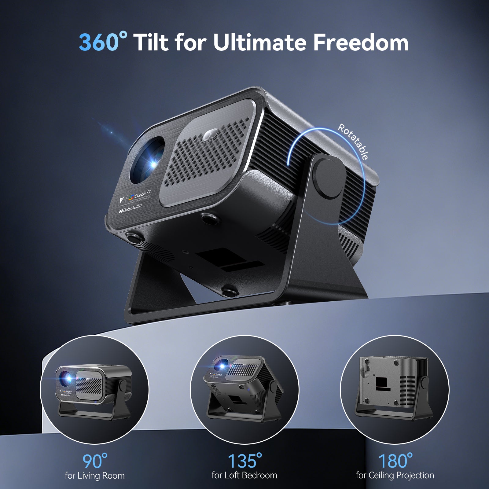 VAMVO VF340 - GOOGLE TV 5.0 PROJECTOR