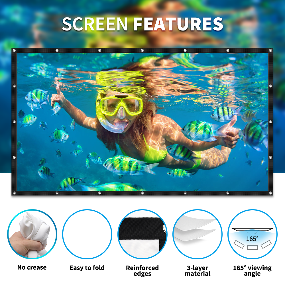 Projector Screen 120-Inch Wall hanging