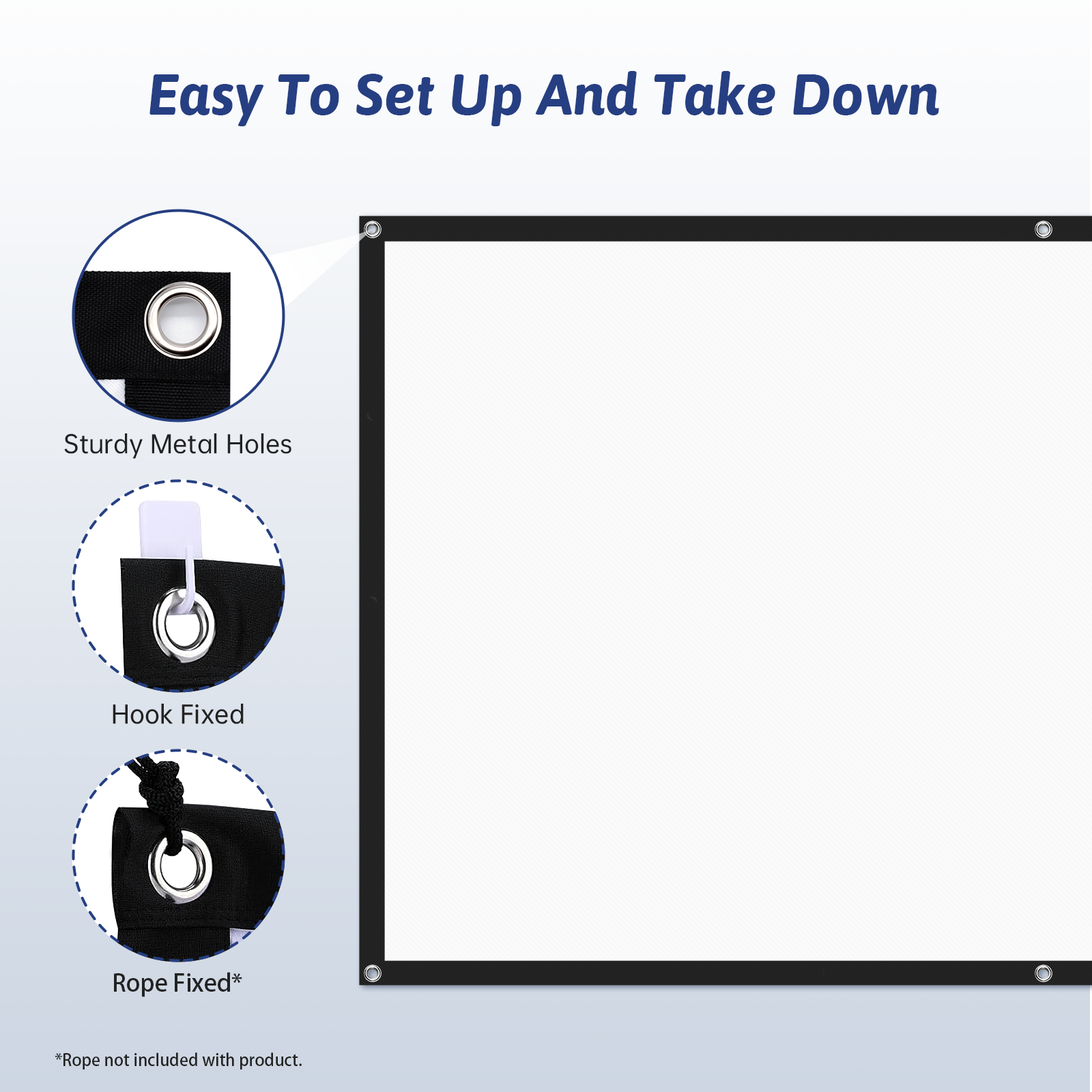 Projector Screen 80 Inch Wall hanging