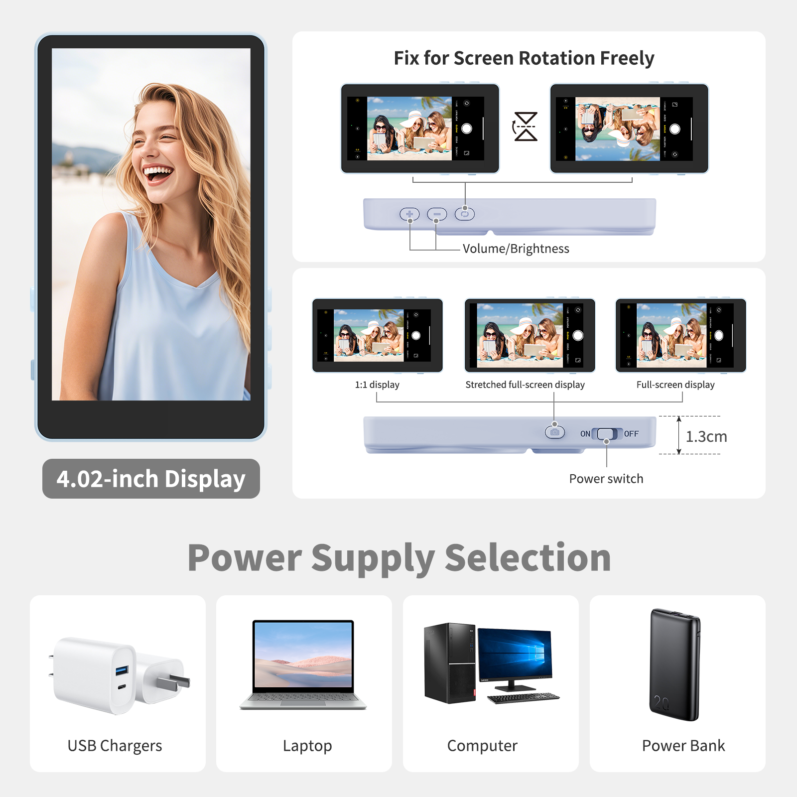 Vamvo Selfie Monitor Screen (Purple)