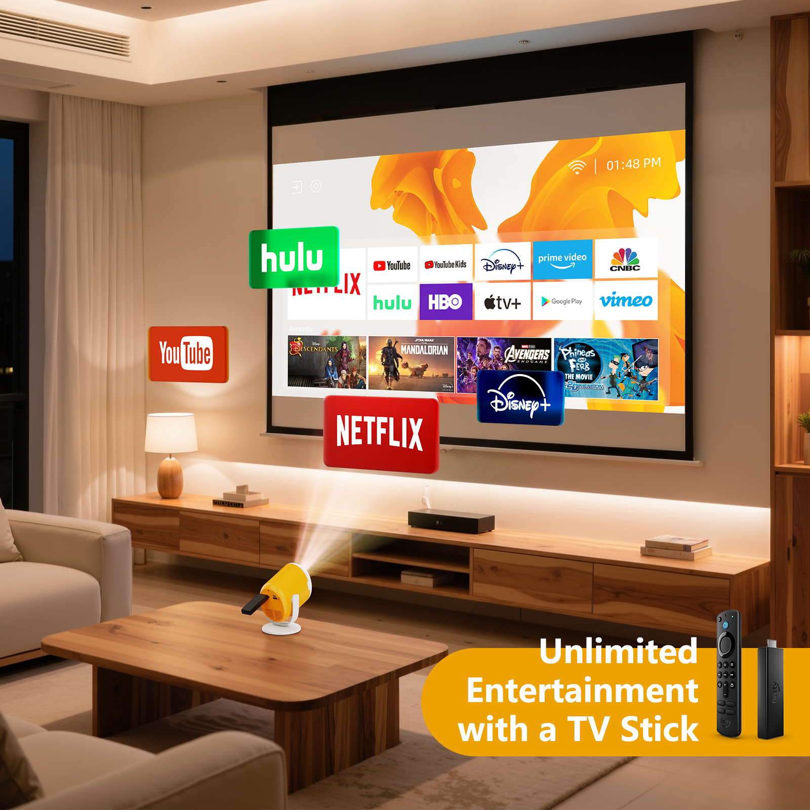 Projector VF211 1280*720P 1500lumens(60Ansi)