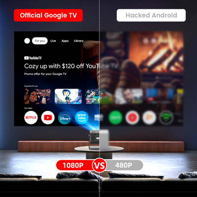 VAMVO Y2 - FIRST RELEASE OF GOOGLE TV 5.0 PROJECTOR