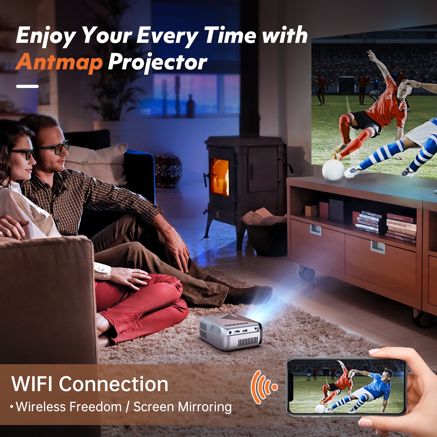 Projector VF290 800*480P 1000lumens(60Ansi)