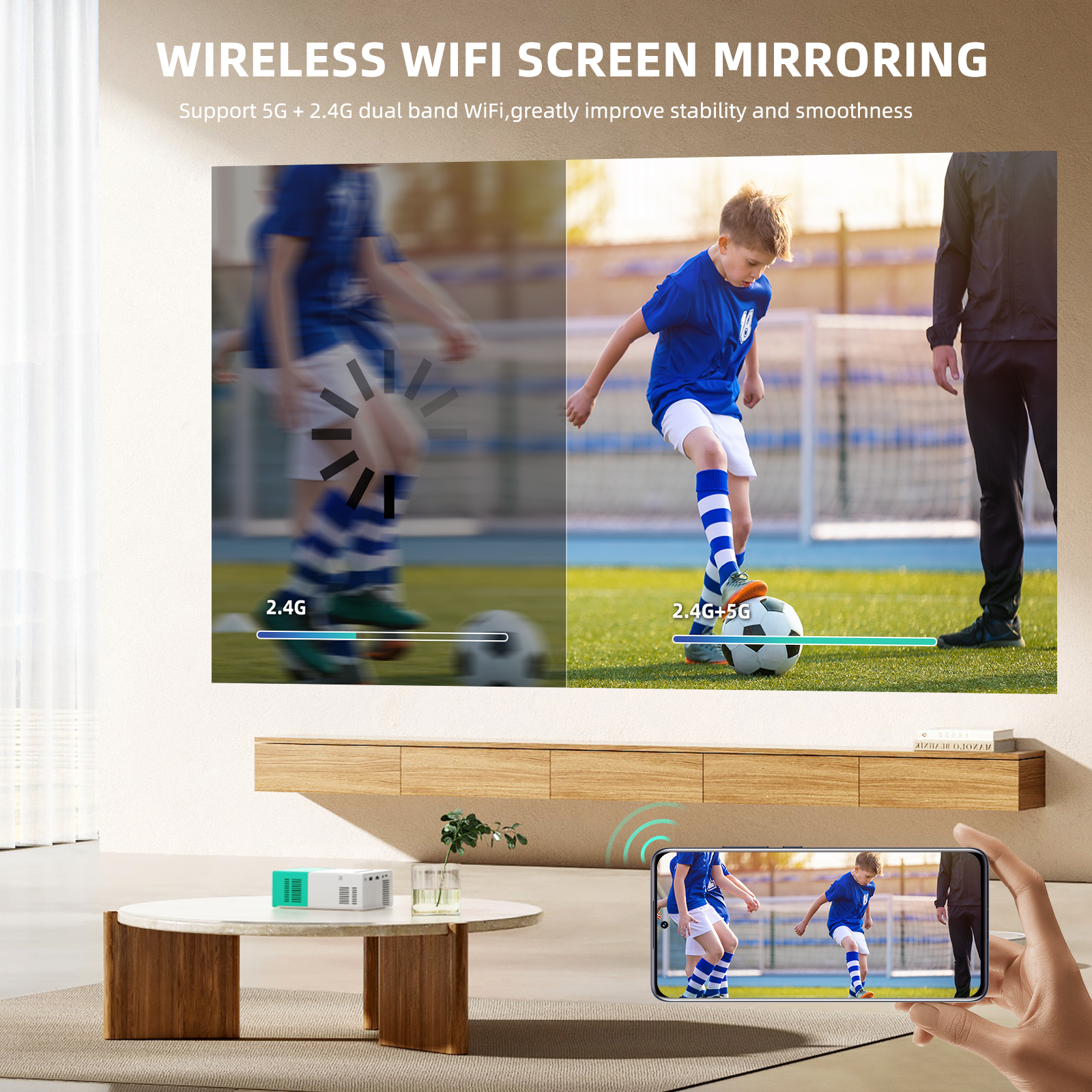 Projector VF300 1280*720P 2000lumens(200Ansi) (Green)