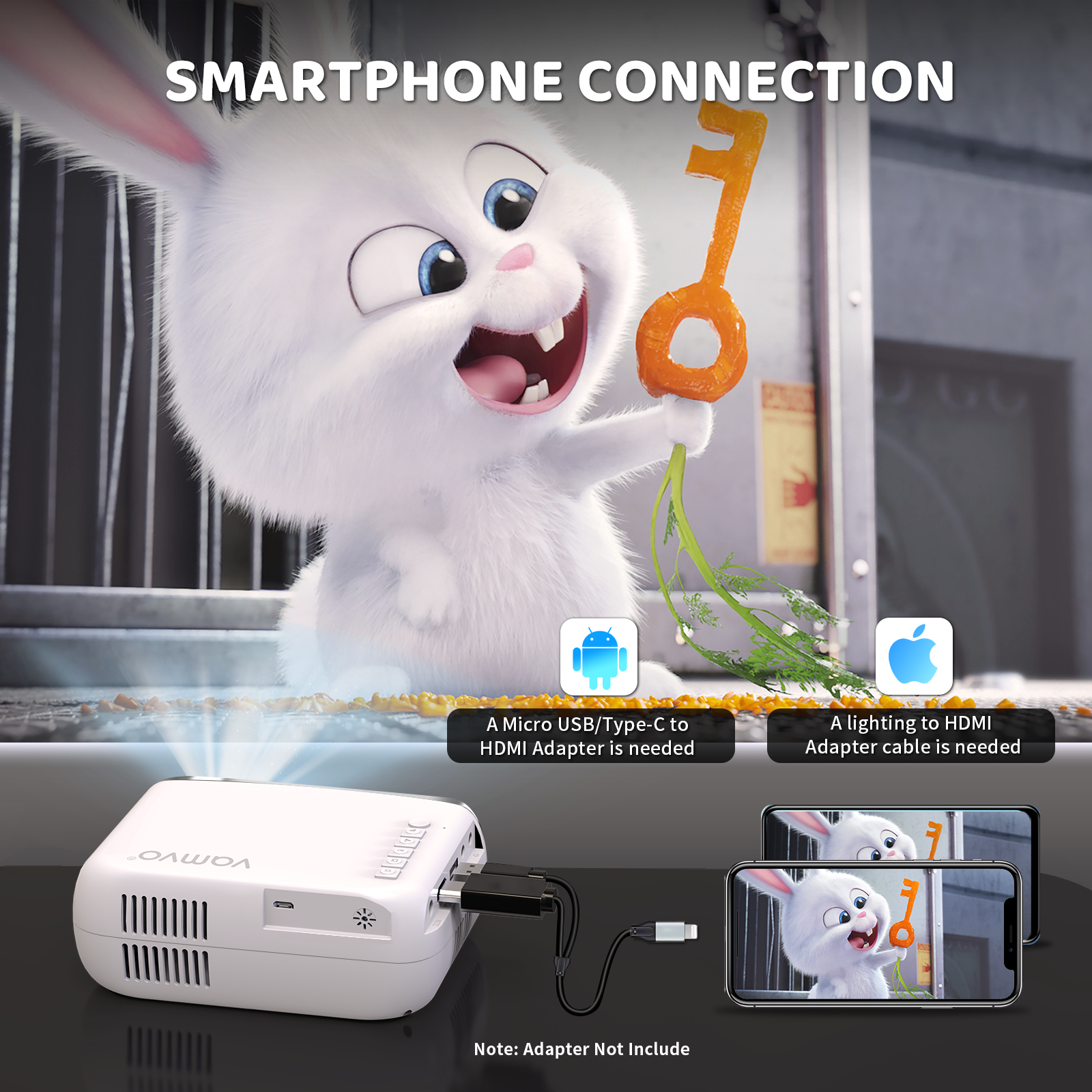 Projector VF270 800*480P  1000lumens(60Ansi)